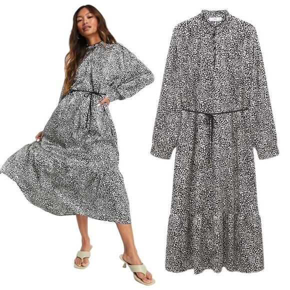 Mango Belted Printed Dress New. - Picture 1 of 9